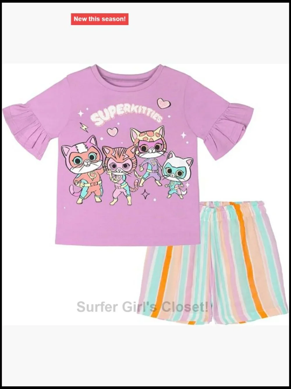 Girls' 2-Piece Short Sleeve Tee and Gauze Shorts Set
